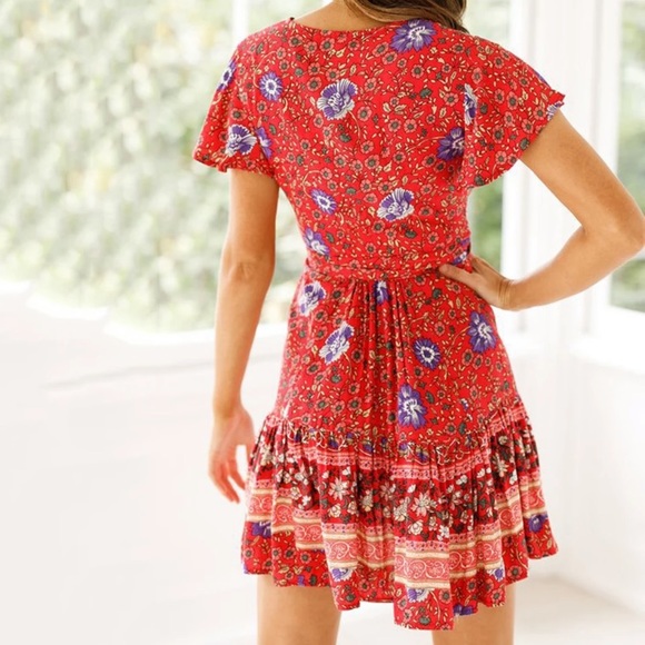 HOST Pick 👁❤️ Bohemian wrap front dress v neck - Picture 7 of 8